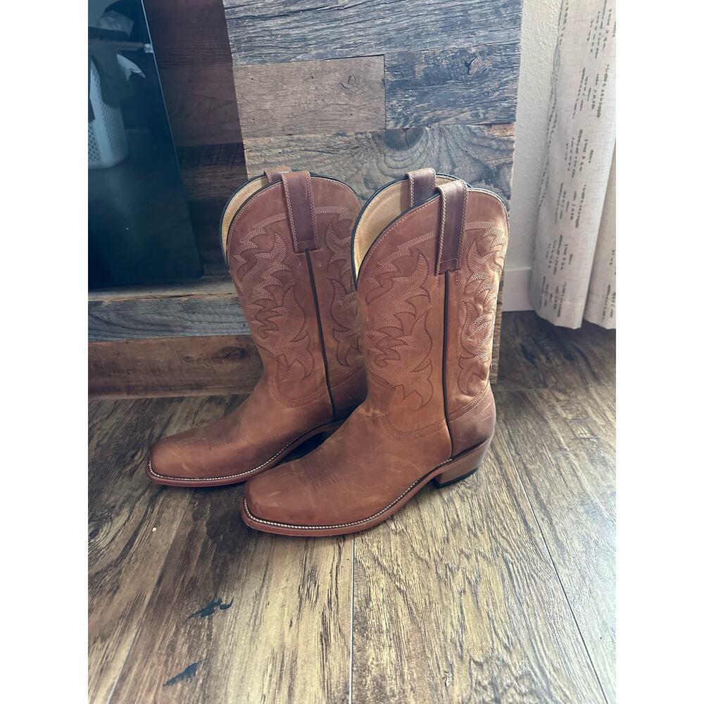 Men's Crazy Horse Vintage Western Boot Square Toe - Bbm85